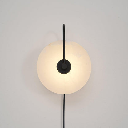 Alabaster LED Plug-In Wall Lamp, Dimmable