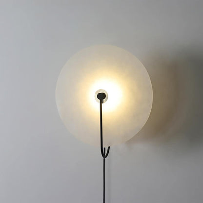 Alabaster LED Plug-In Wall Lamp, Dimmable