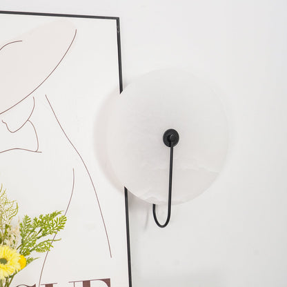 Alabaster LED Plug-In Wall Lamp, Dimmable