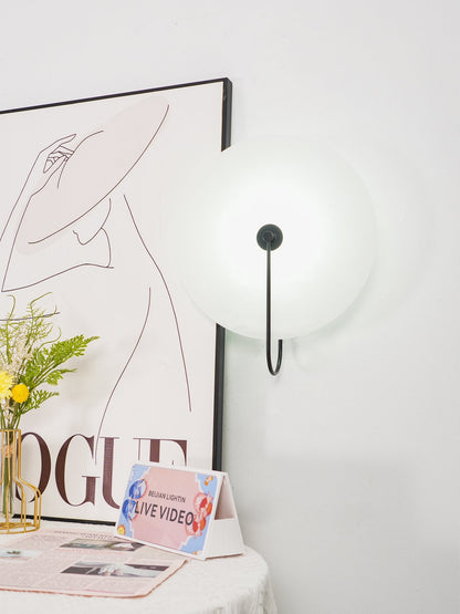 Alabaster LED Plug-In Wall Lamp, Dimmable