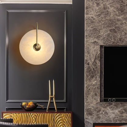 Alabaster LED Plug-In Wall Lamp, Dimmable