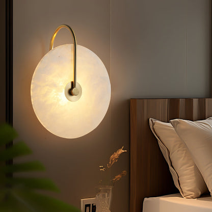 Alabaster LED Plug-In Wall Lamp, Dimmable