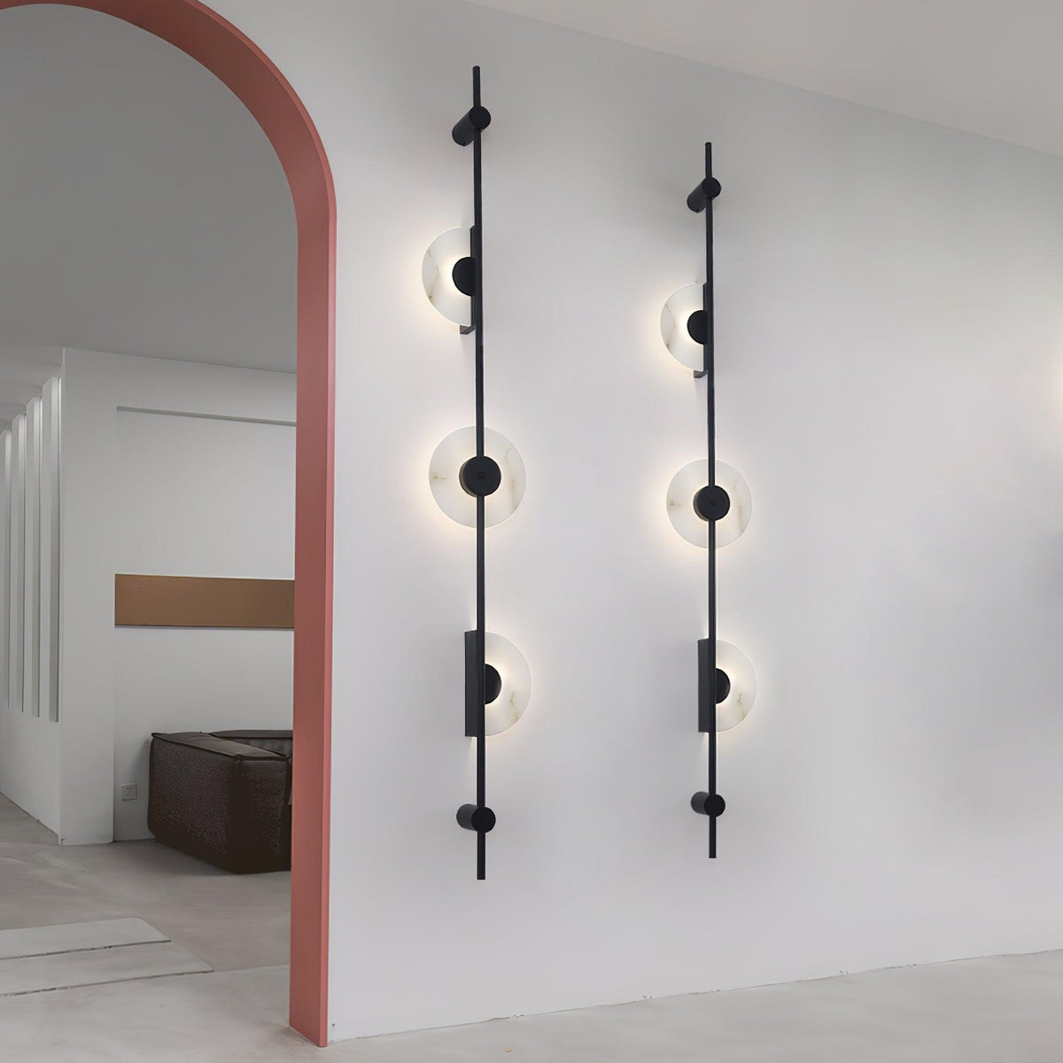 Alabaster Vertical Wall Sconce, Soft Glow