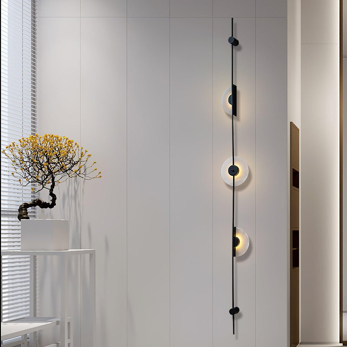 Alabaster Vertical Wall Sconce, Soft Glow