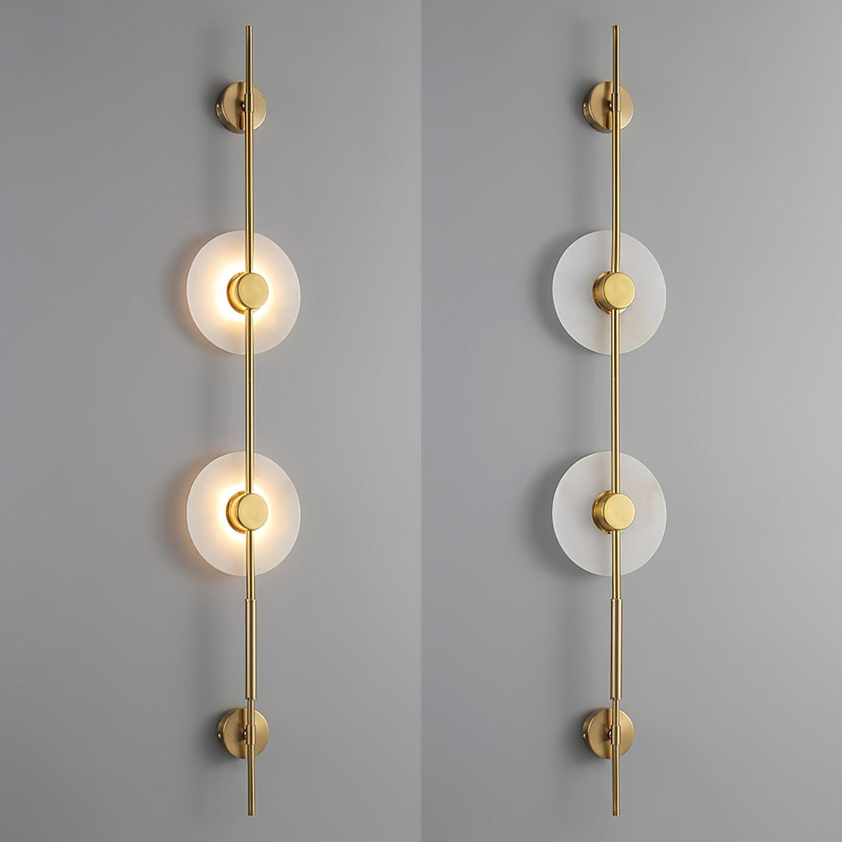 Alabaster Vertical Wall Sconce, Soft Glow