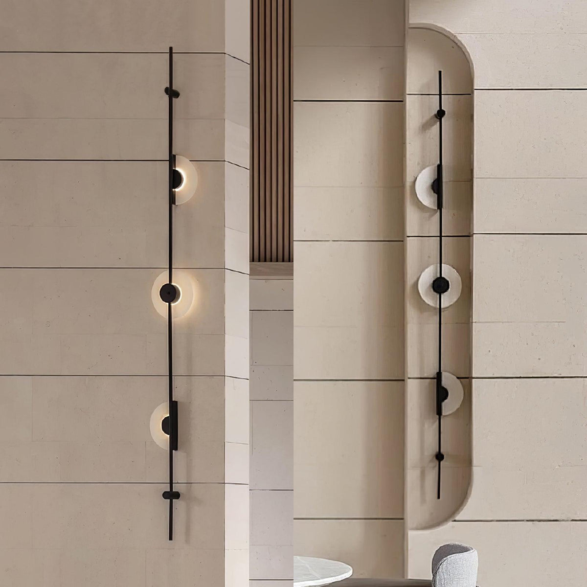 Alabaster Vertical Wall Sconce, Soft Glow