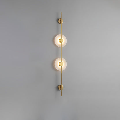 Alabaster Vertical Wall Sconce, Soft Glow — front view