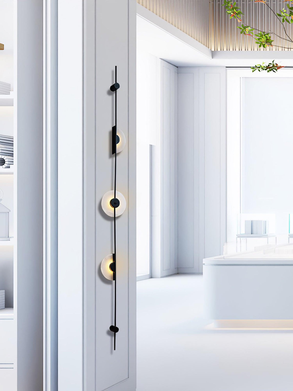 Alabaster Vertical Wall Sconce, Soft Glow