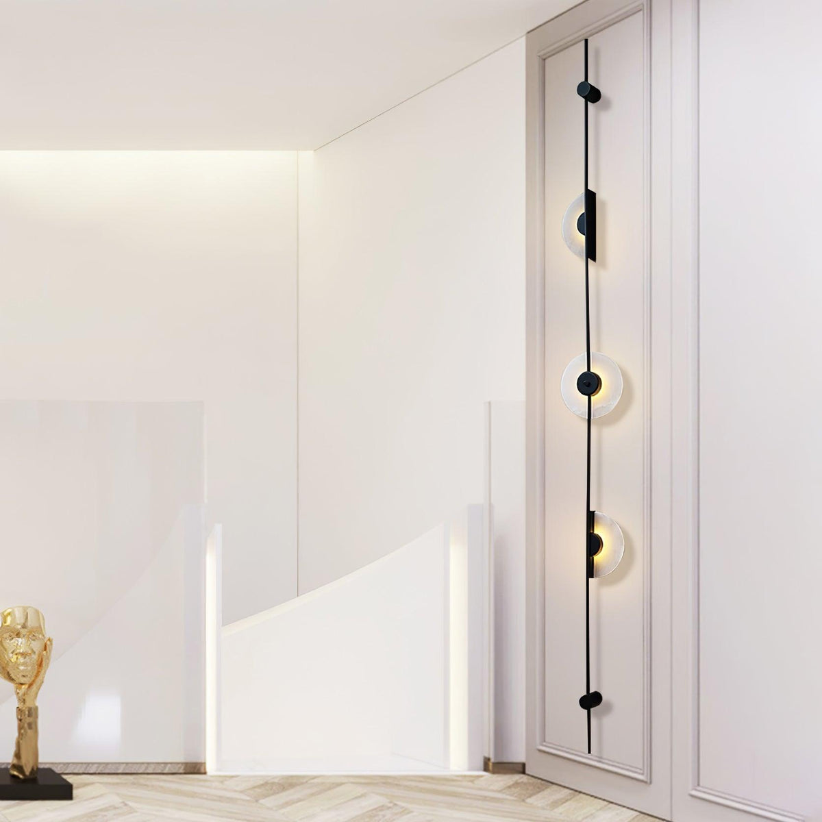 Alabaster Vertical Wall Sconce, Soft Glow