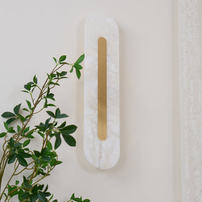 Alabaster Rounded Wall Light, Soft Glow