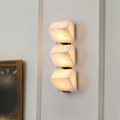 Alabaster Staircase Wall Lamp, Adjustable Brightness