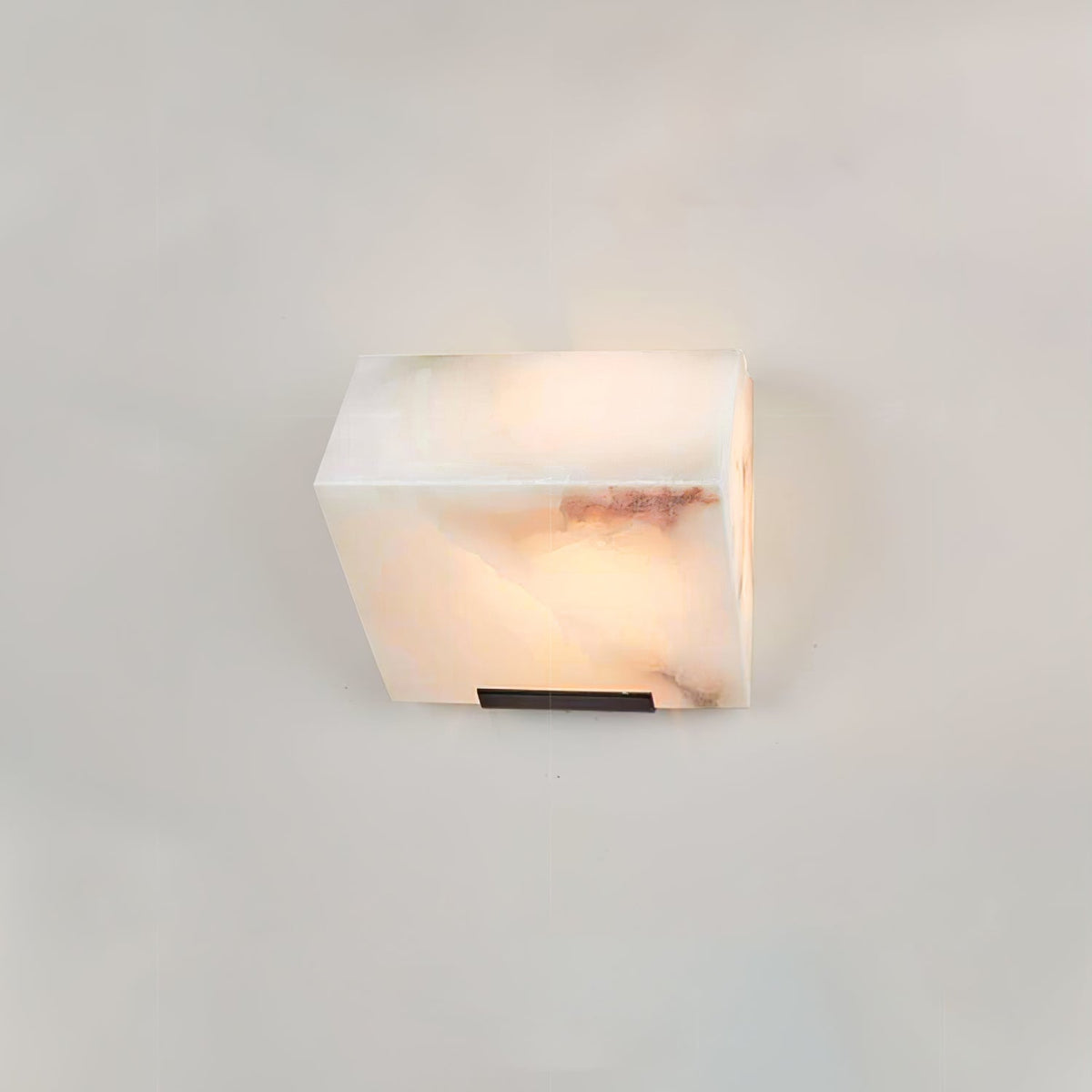 Alabaster Staircase Wall Lamp, Adjustable Brightness — side view