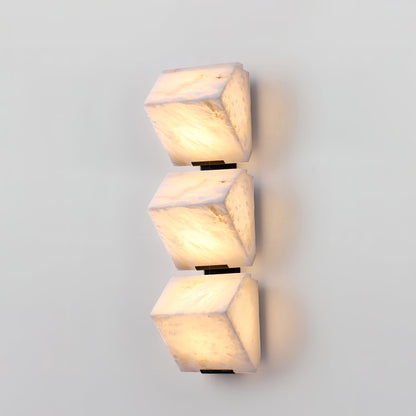 Alabaster Staircase Wall Lamp, Adjustable Brightness
