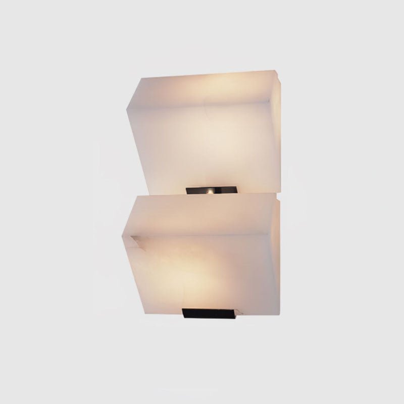 Alabaster Staircase Wall Lamp, Adjustable Brightness — detail view