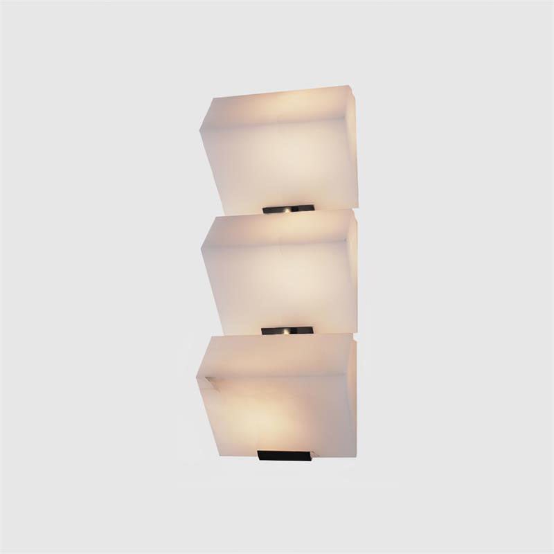 Alabaster Staircase Wall Lamp, Adjustable Brightness — alternate angle