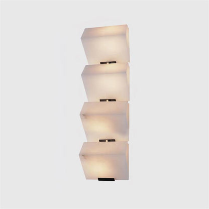 Alabaster Staircase Wall Lamp, Adjustable Brightness — lifestyle view