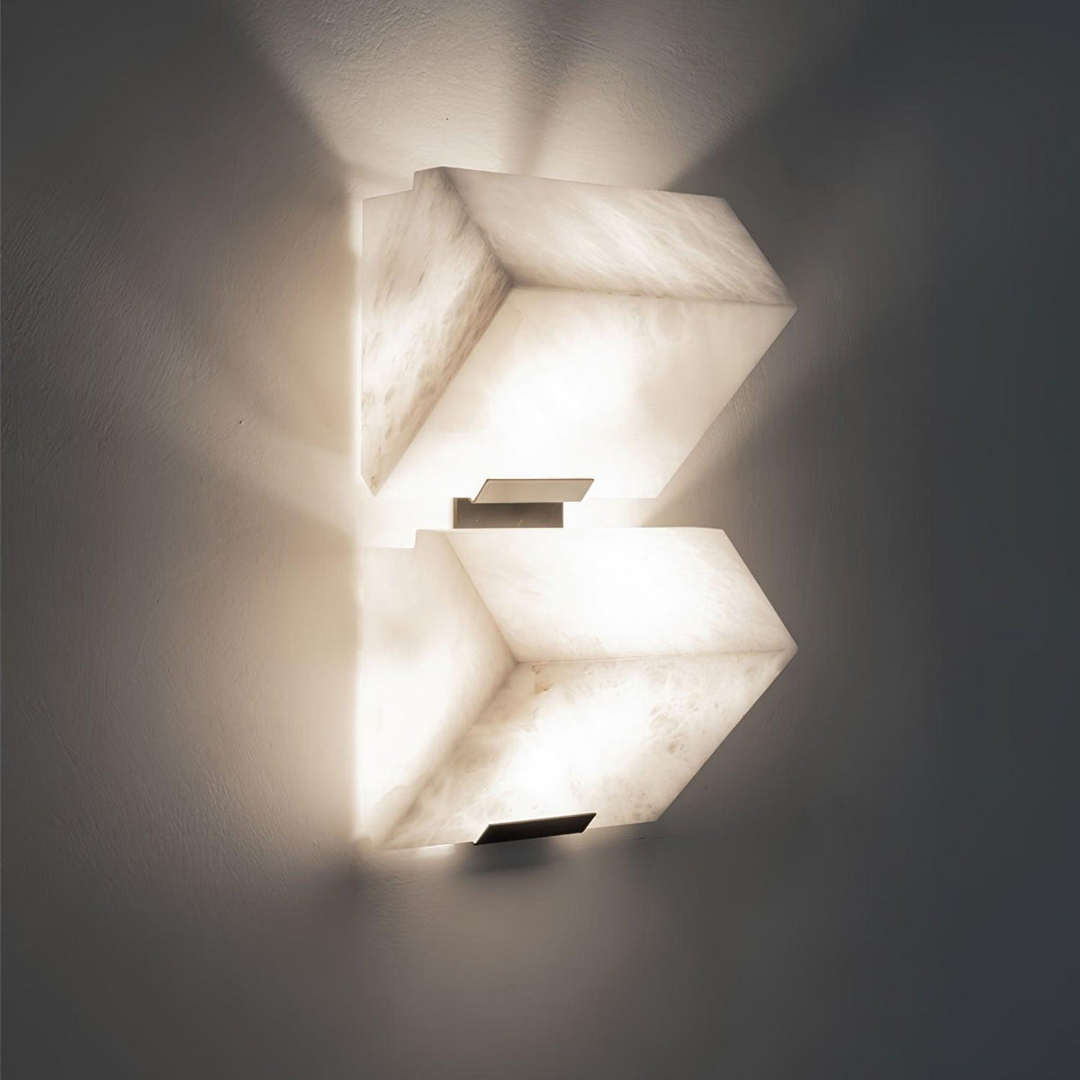 Alabaster Staircase Wall Lamp, Adjustable Brightness