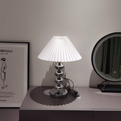 Pleated Table Lamp with Adjustable Brightness