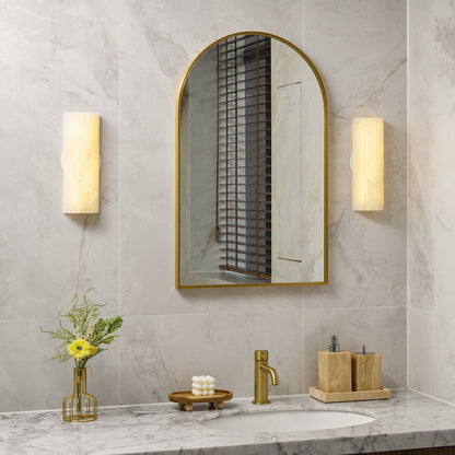 Alabaster Wall Light with Adjustable Brightness