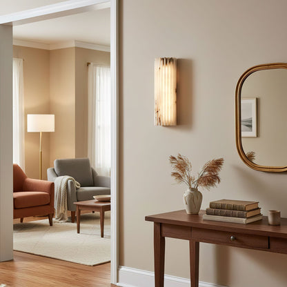 Alabaster Wall Light with Adjustable Brightness