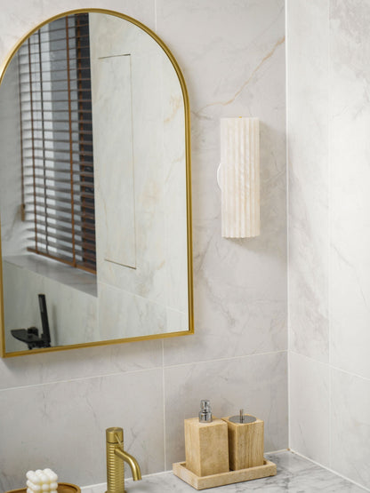 Alabaster Wall Light with Adjustable Brightness