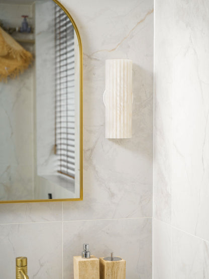 Alabaster Wall Light with Adjustable Brightness