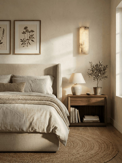 Alabaster Wall Light with Adjustable Brightness — lifestyle view