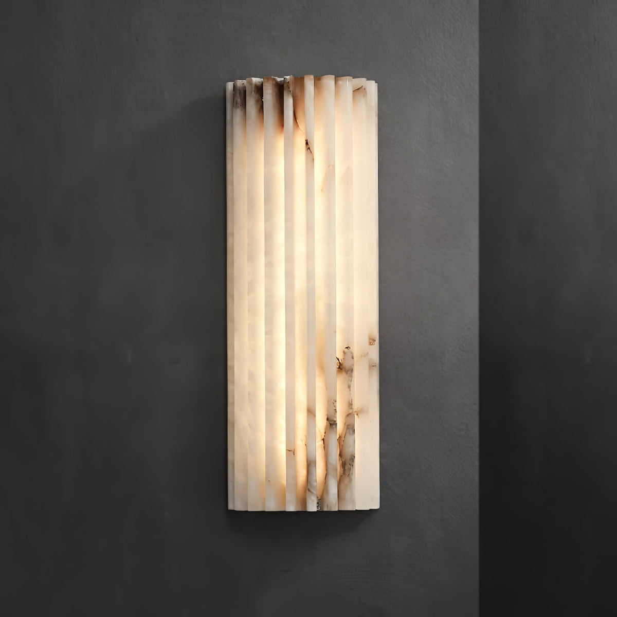 Alabaster Wall Light with Adjustable Brightness