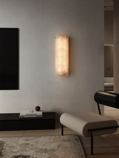 Alabaster Wall Light with Adjustable Brightness