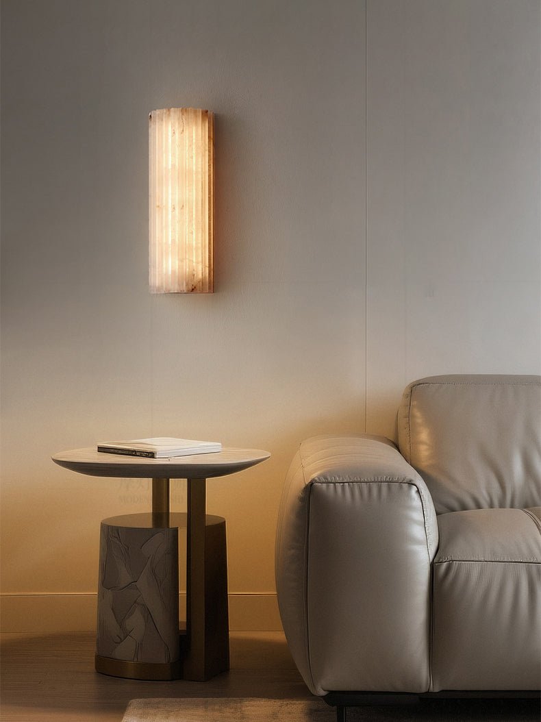 Alabaster Wall Light with Adjustable Brightness