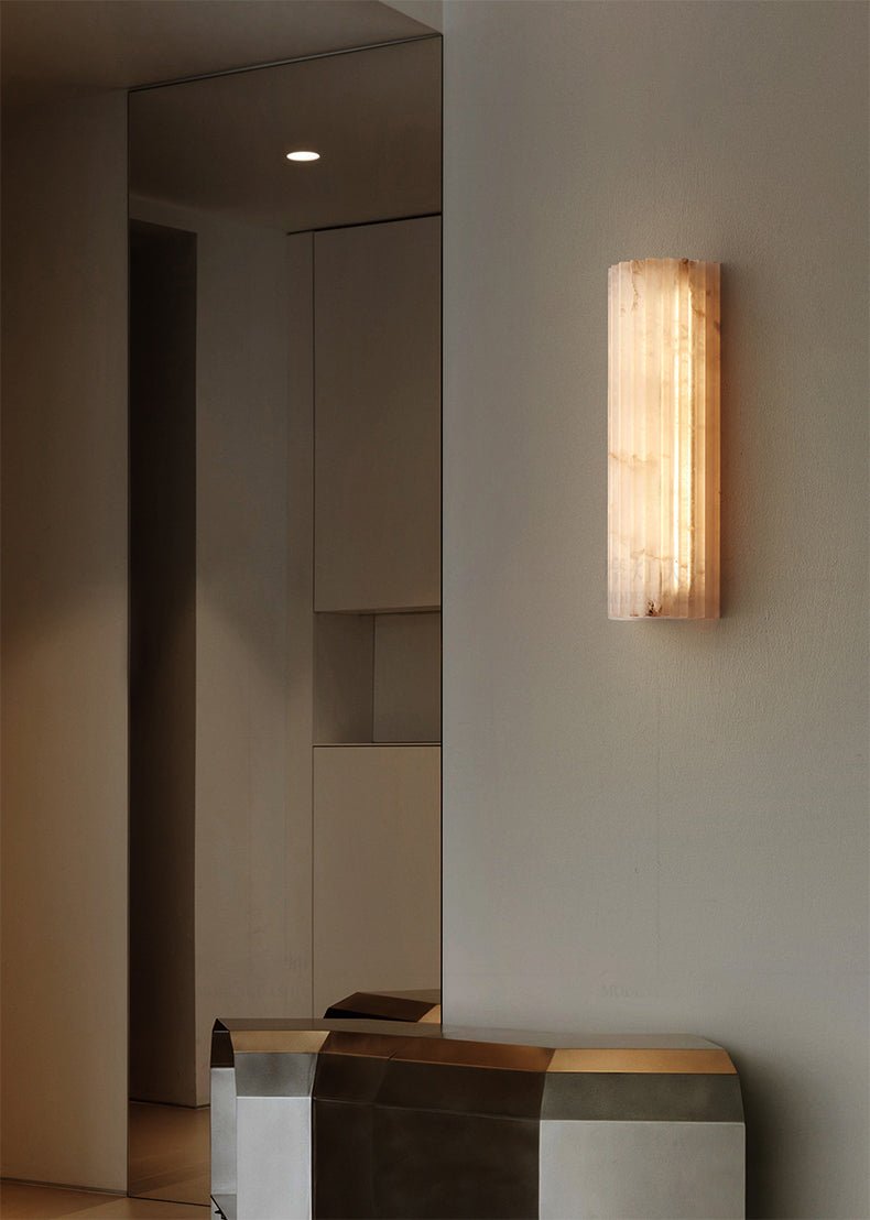 Alabaster Wall Light with Adjustable Brightness