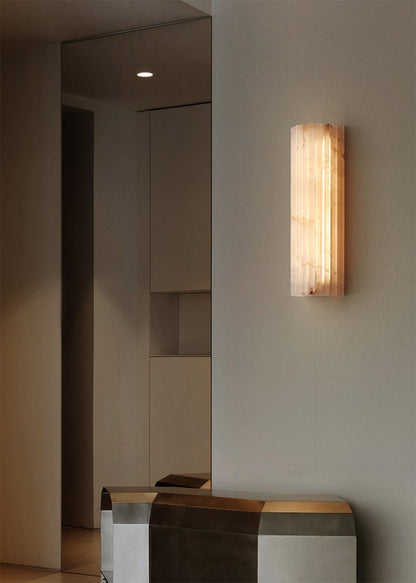 Alabaster Wall Light with Adjustable Brightness