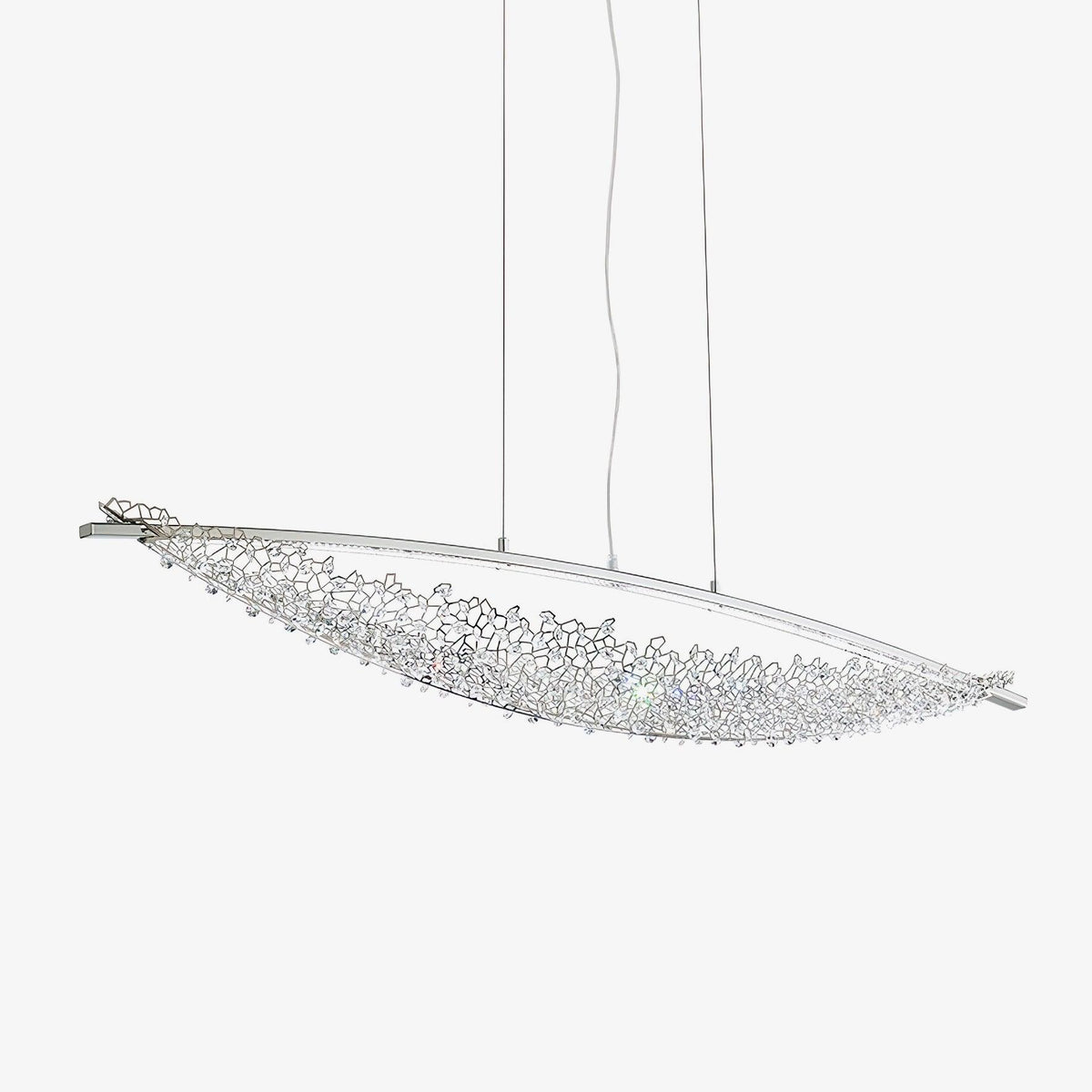 Adjustable Linear Pendant Light with Warm Glow — detail view