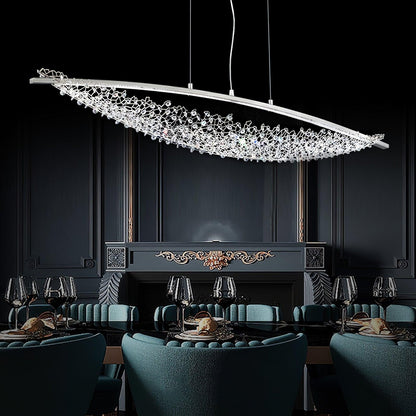Adjustable Linear Pendant Light with Warm Glow