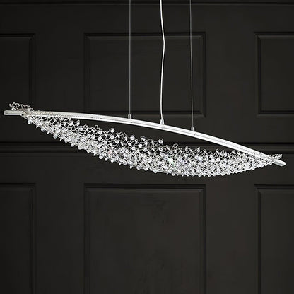 Adjustable Linear Pendant Light with Warm Glow