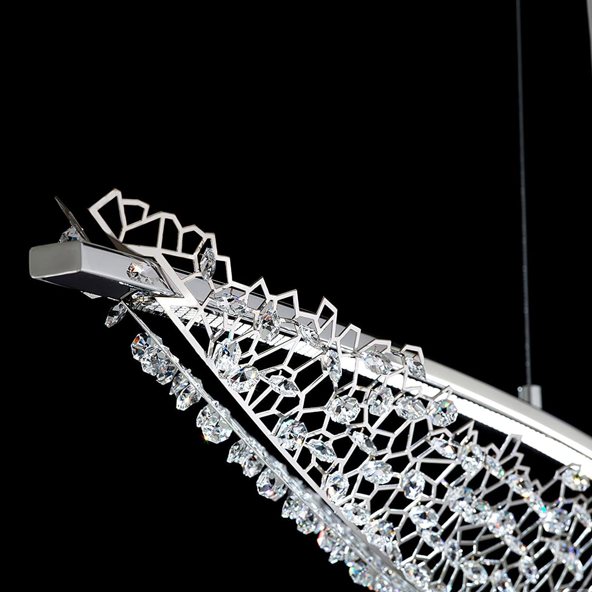 Adjustable Linear Pendant Light with Warm Glow