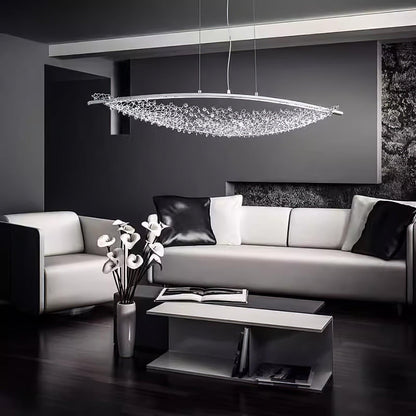 Adjustable Linear Pendant Light with Warm Glow