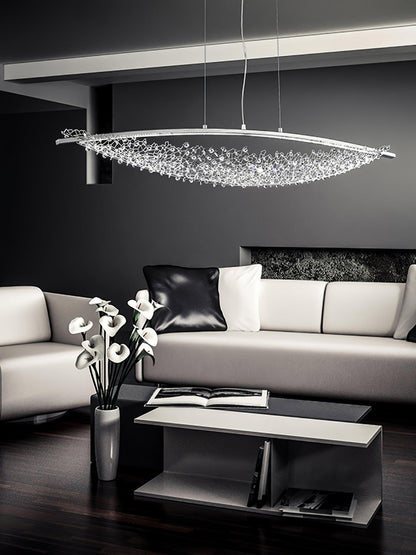 Adjustable Linear Pendant Light with Warm Glow