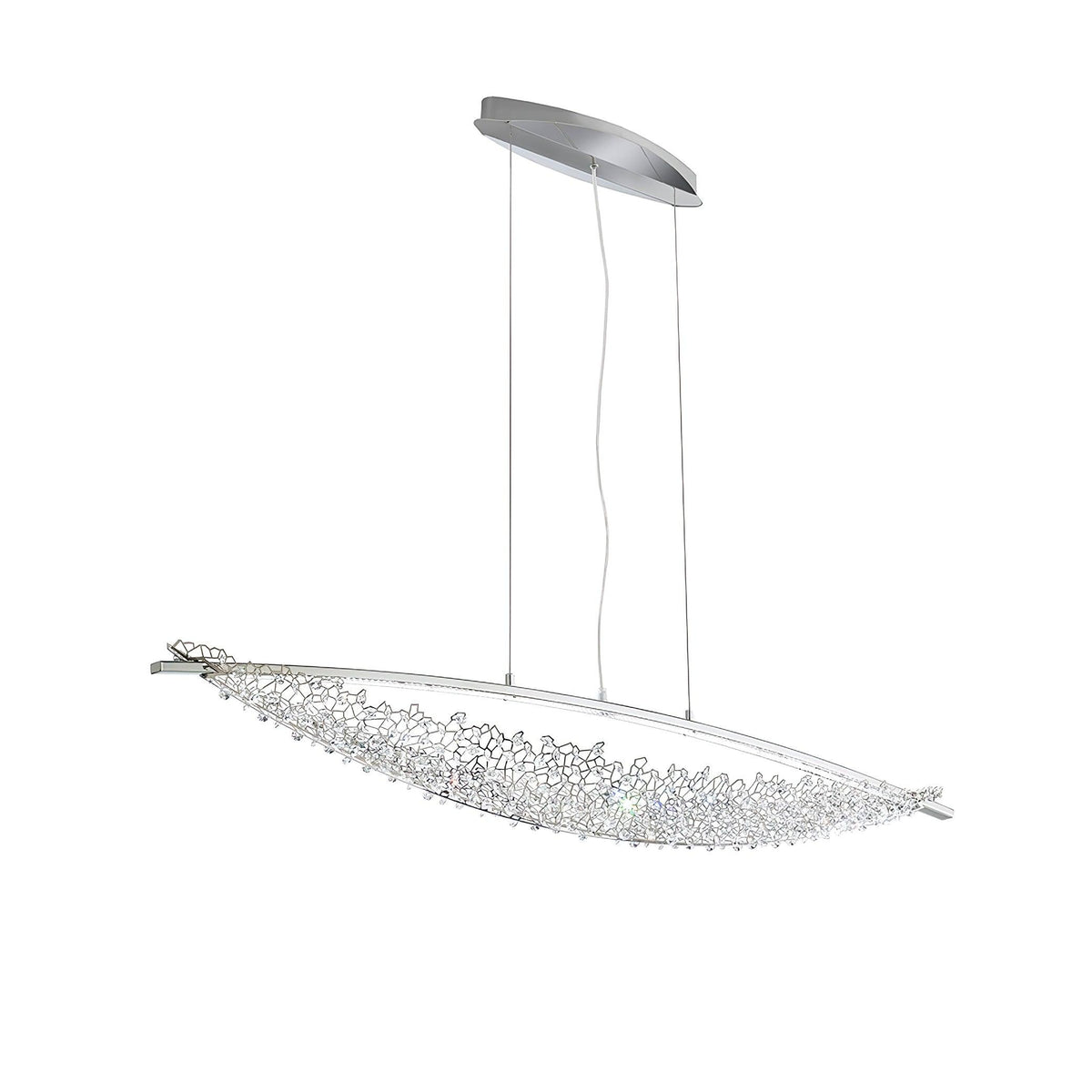 Adjustable Linear Pendant Light with Warm Glow