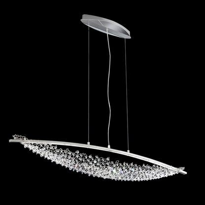 Adjustable Linear Pendant Light with Warm Glow — side view