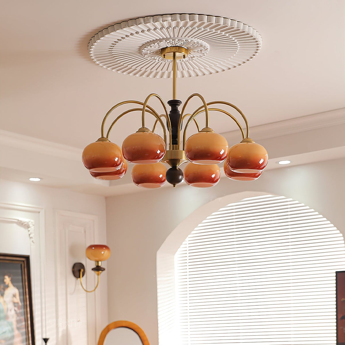 Arch Chandelier with Adjustable Brightness