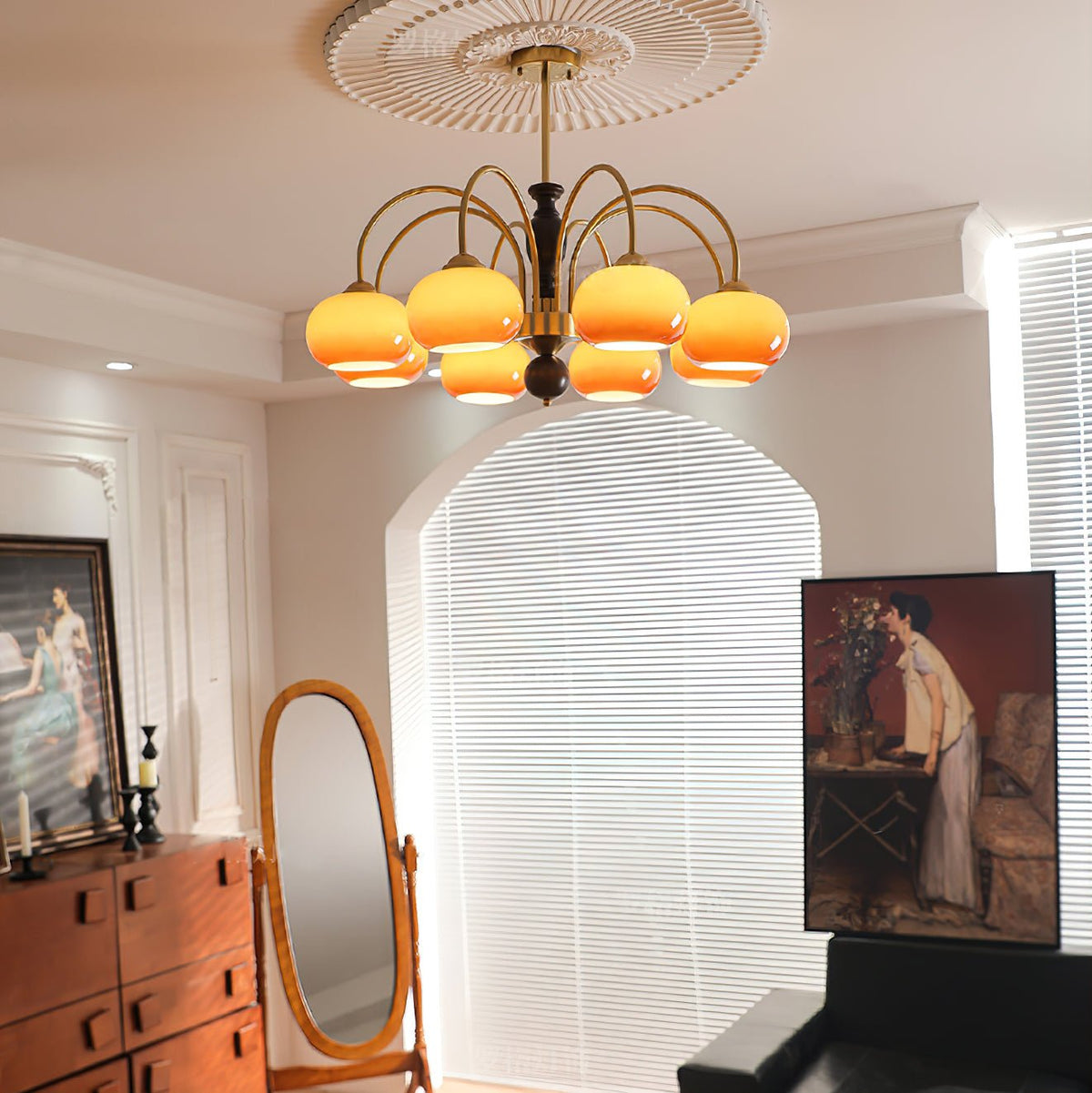 Arch Chandelier with Adjustable Brightness — front view