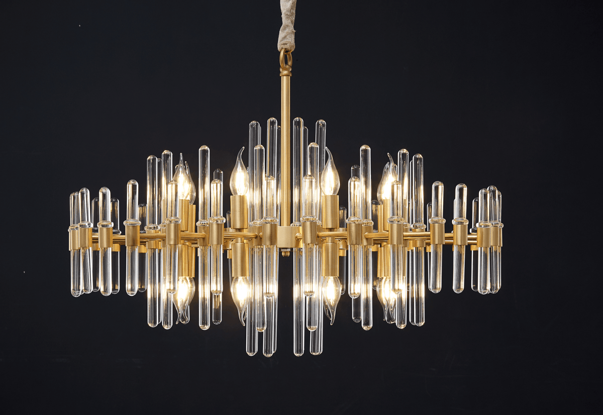 Vintage Antique Brass Chandelier Position 47