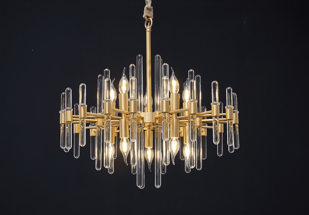 Vintage Antique Brass Chandelier Position 48