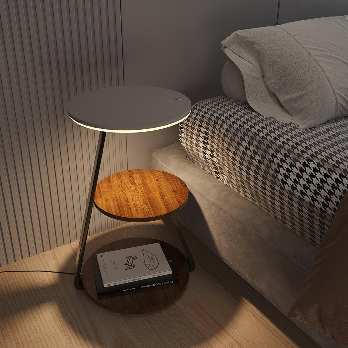 Antony Professional Side Floor Lamp with Adjustable Brightness & Moder — front view