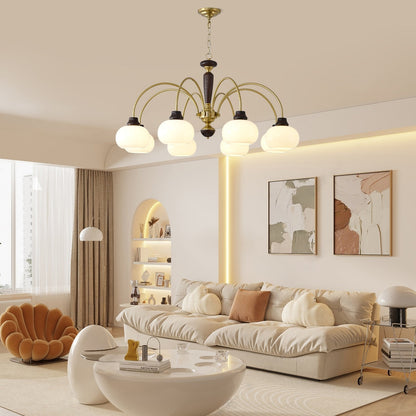 Arched Globe Chandelier with Adjustable Height
