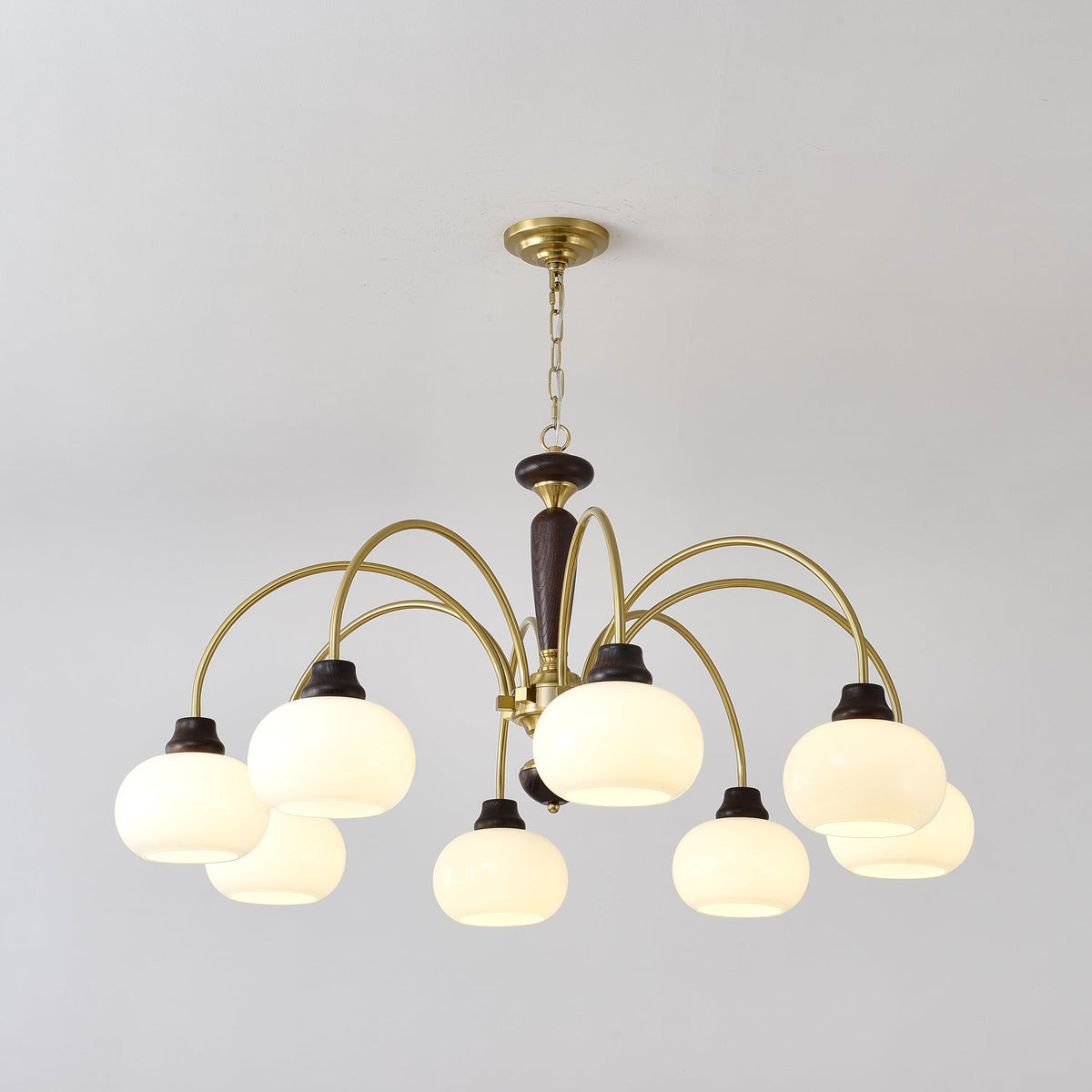 Arched Globe Chandelier with Adjustable Height — lifestyle view