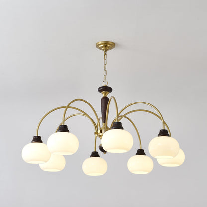 Arched Globe Chandelier with Adjustable Height — lifestyle view