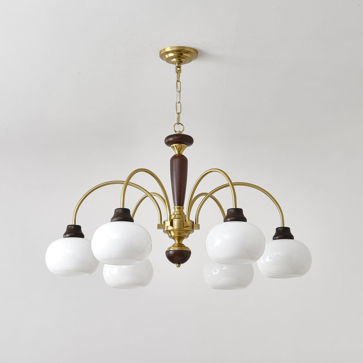 Arched Globe Chandelier with Adjustable Height