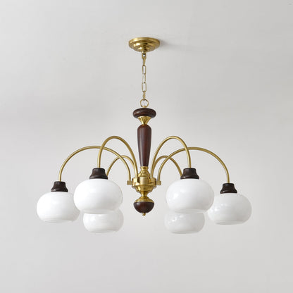 Arched Globe Chandelier with Adjustable Height